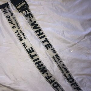 Off-White Transparent Industrial Belt in Black